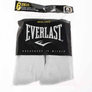 Everlast Mens White Stylish Crew Banded Socks